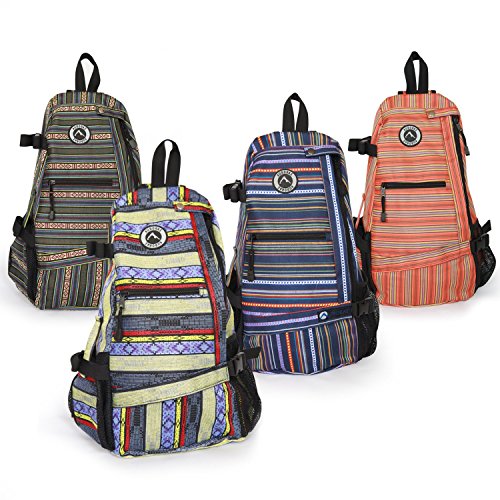 AURORAE Yoga Mat/Gym/Pickleball Cross-body Sling Back Pack. Mat sold separately - color: Green Stripe
