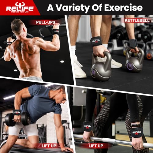 RELIFE REBUILD YOUR LIFE Lifting Hooks for Men and Women(Pair) | Pull Up Straps , Gym Reapers Lifting Wrist Grips, Heavy Powerlifting, Lifting Hooks for Weight Lifting