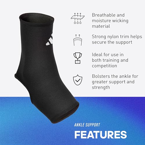 adidas Support Ankle Sleeve, Ergonomic Ankle Compression Sleeve - size: Large, style: adidas Ankle Support