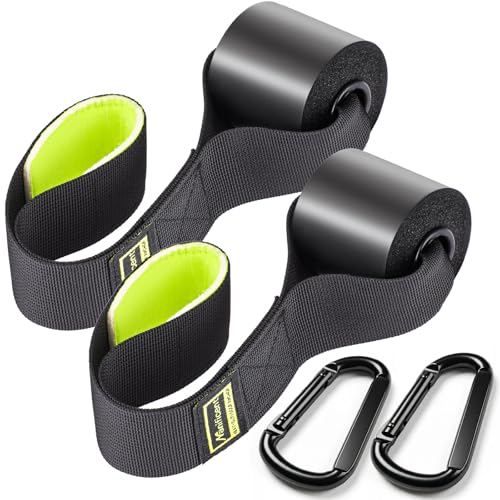 Manificent Door Anchor for Resistance Bands, Heavy Duty Padded Door Anchor System Door Hook, Must-Have Workout Exercise Bands Attachment Compatible for Loop Bands, Resistance Tube - style: Door Anchor Green 2Pack