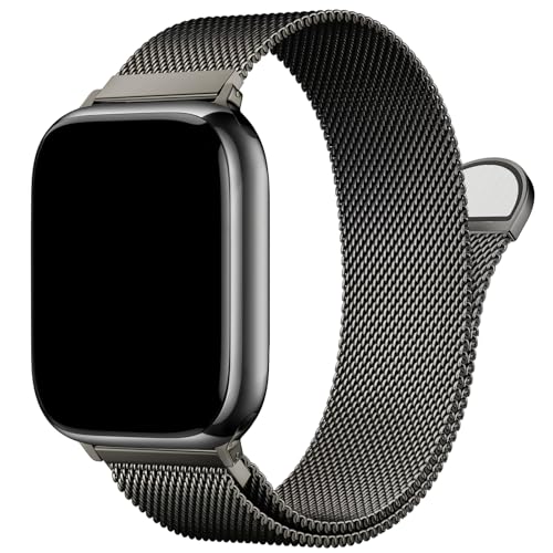 Stainless Steel Milanese Loop Compatible with Apple Watch Bands 46mm 44mm 45mm 49mm men and women, Magnetic Clasp Replacement for iWatch Ultra Series 11 10 9 8 7 SE 6 5 4 3 2 1 - color: Slate, size: 44/45/46/49mm
