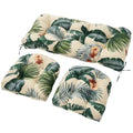 Wicker Chair Cushions Set, 2 U-Shaped Cushions & 1 Loveseat, Waterproof Outdoor Loveseat Cushion for Patio Furniture, Settee Bench Pad All Weather,Hawaiian - color: Hawaiian