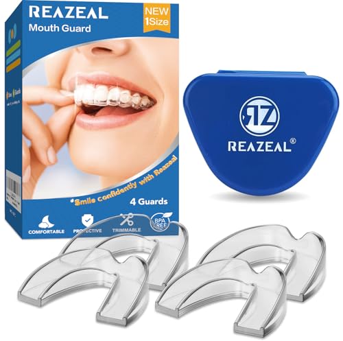 Mouth Guard for Grinding Teeth at Night: Mouth Guard for Sleeping - Comfortable & Reusable Night Guards for Teeth Grinding with Retainer Case (1.8 * 2.2 in) - size: 1.8*2.2 in