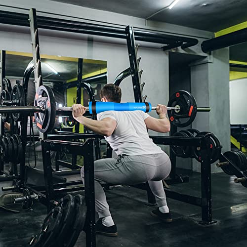 NEALFIT Barbell Pad Squat Pad for Squats—Squat Bar Pad—Great for Weightlifting,Lunges and Hip Thrusts—Foam Sponge Pad—Fit Standard and Olympic Bars Perfectly - color: Blue