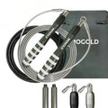 DIY Adjustable Weight Jump Rope (0.4LB /1/2LB/0.7LB /0.8LB) Interchangeable 2mm & 5mm Cable for CrossFit, Double Unders, HIIT Workouts - Fast Clamp System, 10ft Adjustable - color: Black