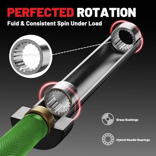 7FT Olympic Barbell 45lb,28MM 2 Inch Olympic Bar for No. 45 Steel,Olympic Weight Bars for Lifting,CrossFit,Bench Press,Deadlift,Squats,Strength Training bars - color: DarkGreen-700LBS