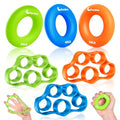Hand Grip Strengthener, Finger Exerciser, Grip Strength Trainer (6 PCS),New Material,Forearm Grip Workout, Finger Stretcher, Relieve Wrist Pain, Carpal Tunnel - style: Hand Grip Strengthener