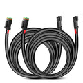Nilight 2 PCS 16AWG 10 Feet Wiring Harness Extension Kit, Extended Plug and Play 2-pin Socket DT Connector Wire Cord for Offroad LED Light Bar Driving Fog Boat Work Lights - size: 16AWG -10FT 2Pin DT