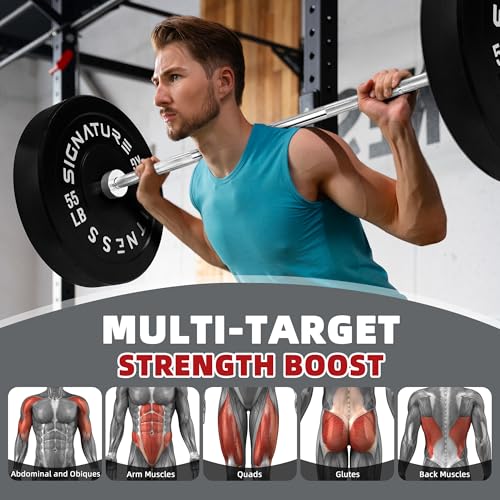 Fitvids 2-Inch Olympic Rubber Weight Plates Sets, Bumper Plates Set with Barbell for Strength Training, 180-390 Lbs Multiple Options - color: Colored, style: 10 lbs
