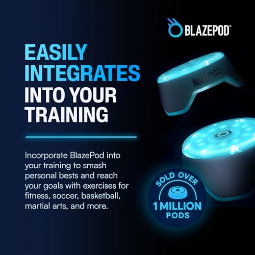 BlazePod Reaction Training Kit Smart Pods for Speed, Agility & Cognitive Drills - Pro-Level Training for Athletes, Trainers, Therapists & Coaches - App Access Included (4 Pods) - color: 4 Pods | Starter Bundle
