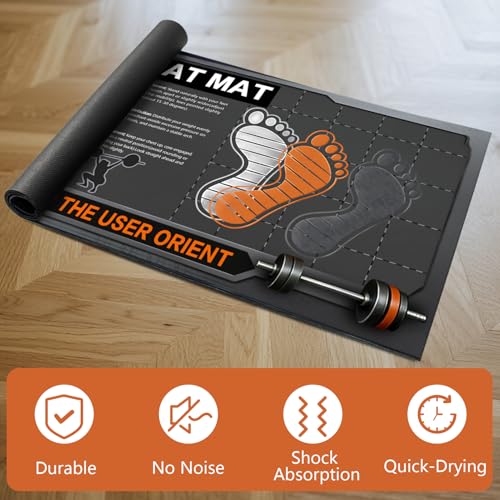 Non-Slip Squat Mat with Foot Position, Anti Slip Training Mat, Professional-Grade Exercise Mat Perfect for Squats, Squat Pads Can Activate Muscles, Versatility and Safety for Home Fitness Enthusiasts 31.5'' X 13.8'' - color: Gray