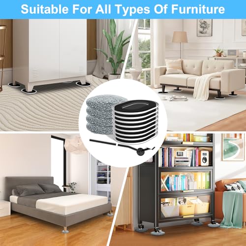 Furniture Sliders for Hardwood Floors: Multi-Surface 3-in-1 Movers Sliders | Moving Pads with 8PCS Carpet Sliders+4PCS Hard Floor Socks+1 Lifter - Protect Floor and Easily Move Furniture - size: 5.8*4.3in Oval 8+4+1Pack