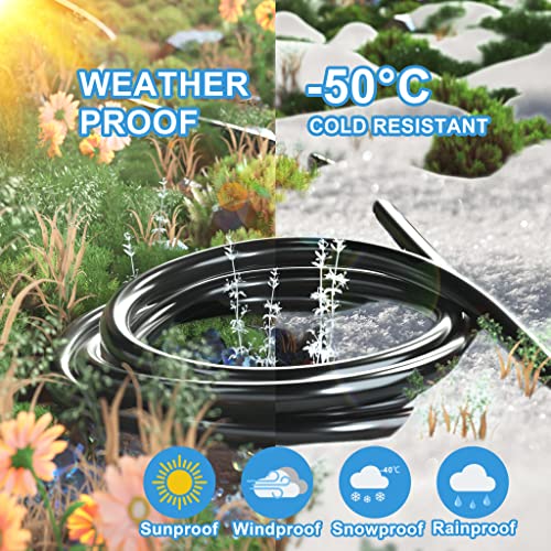 HUANCHAIN 15 FT 16 Gauge Black Indoor Outdoor Extension Cord Waterproof, Flexible Cold Weather 3 Prong Electric Cord Outside, 13A 1625W 125V 16AWG SJTW, ETL Listed - color: Black, size: 15FT, style: 16/3 Extension Cord
