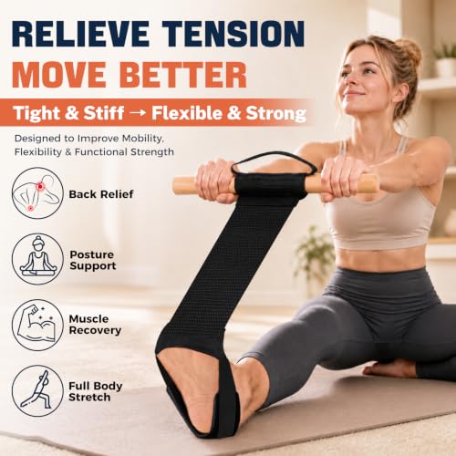 Full Body Exercise and Strengthening Device, Stretching Device for Relieving Back Pain, Plantar Fasciitis, and Hamstring Tightness - size: Standard 5'0 - 5'8