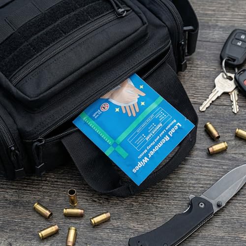 50Pcs Lead Removal Wipes for Shooting Heavy Metal Cleaning Tissues Cloths for Removing Lead Dirt Oil Individual Foil Package Gift Essential for Shooting Construction Factory Use