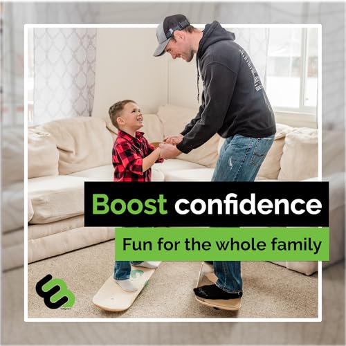 Whirly Board Wide 360˚ | Standing Desk Balance Board | Wobble Board Portable Home Gym | Snowboard Training | Surf trainer | Balance Board for Kids & Adults | Core Balance Trainer - color: Bunde - Wide + Mat + Ring