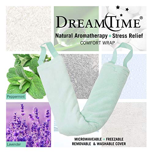 DreamTime Comfort Neck Wrap Soothing Aromatherapy Perfect for Pain Relief Lavender and Peppermint, Green, 1 Count - color: Green, style: Neck Wrap