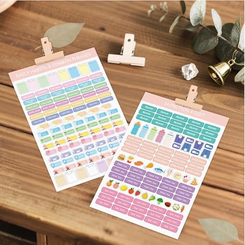 BIROYAL 12 Sheets Workout & Fitness Stickers - 1000 Wellness Health Stickers for Women - 9.5”x6.7” - Exercise Sticker for Fitness Planner, Workout Journal - Perfect for Weight Loss, Exercise Goals