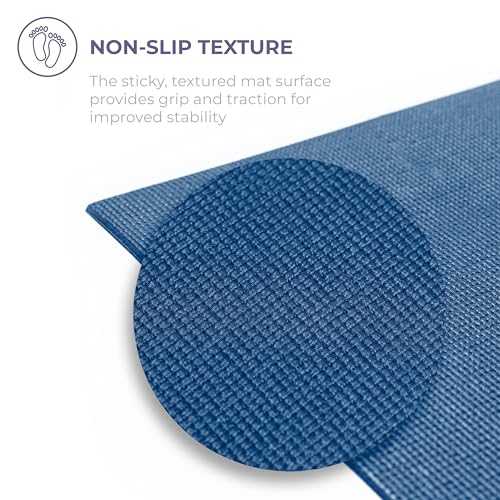 Voyage 5mm Studio Yoga Mats, 10 Pack, 72x24in - color: Dark Blue