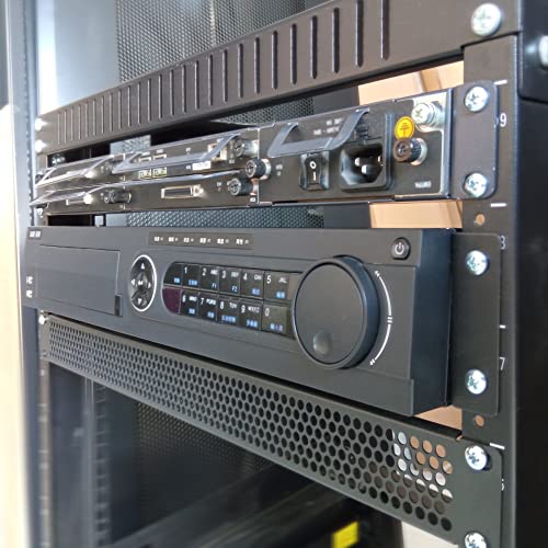 RIVECO 1U Vented Blank Panels for Rack & Cabinets Front Cover Panel 19-Inch Server & Network Rack Mount 2 PCS Black - size: 1U