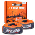 2Packs 3”x10Ft Super Sturdy Lift Sling Straps 25000 Lbs Breaking Load Capacity Heavy Duty Lifting Sling Moving Straps Tree Saver Crane Strap Recovery Reusable Straps Tow Strap Pull Hoist Endless Strap