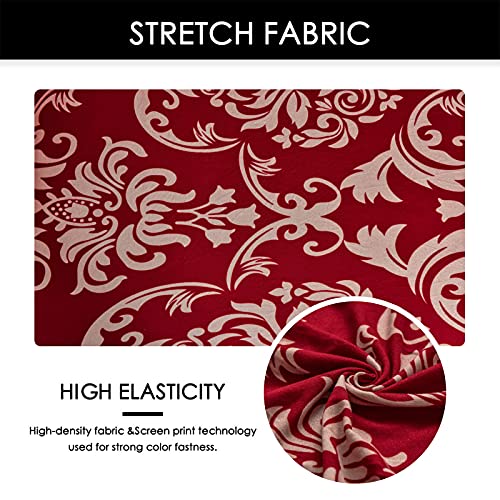 NILUOH Wingback Chair Slipcover 2 Pieces, Stretch Spandex Wingback Chair Covers Washable Slipcover for Wingback Armchairs Non-Slip Furniture Protector with Elastic Bottom for Living Room - color: 38