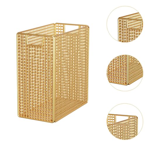 Yoga Mat Storage Rack Fitness Equipment Organizer Portable with Handle Laundry Hamper Basket for Bedroom Workout Room Dorm, Gold
