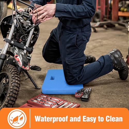 Gardzen Extra Thick Garden Kneeling Pad, EVA Foam Kneeler Pad for Gardening, Baby Bath, Yoga, Pilates, Exercise, 18" x 11" x 1.5", Blue - size: 18" x 11" x 1.5" - 1 Pack
