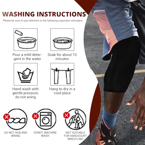 PISIQI Knee Pads Compression Pads Long Leg Sleeve Collision Avoidance Brace Protection Knee Sleeve for Basketball Football Volleyball Cycling (1 Pair) - color: Ni Cai Black, size: Medium