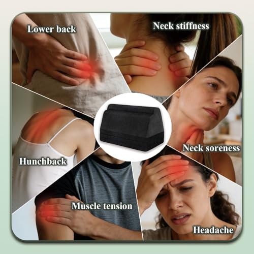 Neck and Shoulder Relaxer, Cervical Neck Support Ergonomic EVA Neck Stretcher Chiropractic Pillows for Pain Relief, Cervical Traction Device for Cervical Spine Alignment, 4 Layer Adjustable