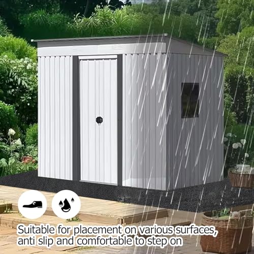 Outdoor Storage Shed Floor Mat, 6 * 4FT Waterproof Washable Garden Flooring Pad with Non Slip Backing, Soft Furniture Patio Covering Carport dust Oil Mat-Tool Shed, Storage Shed Not Included - size: 6 x 4 FT