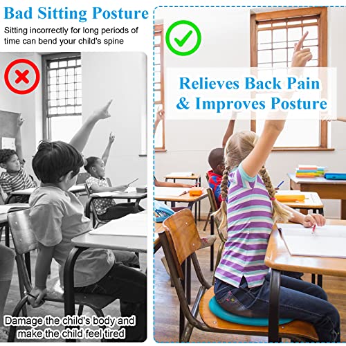 10 Pcs Wobble Cushion Wiggle Seat for Sensory Kid Flexible Seating Promotes Active Learning Improves Student Productivity Stability Inflated Balance Disc Pad with Air Pump for Classroom - color: Mint Green
