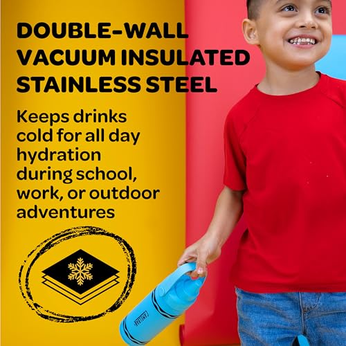 CamelBak Crayola Chug Insulated Stainless Steel Water Bottle, Cold Retention Design with Spill Resistant Chug Lid for Everyday Hydration, 16oz, Cherry Red - color: Cherry Red