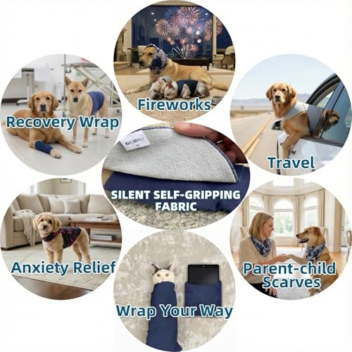 Dog & Cat Surgery Recovery Suit and Anxiety Wrap - color: Dark Blue, size: XS