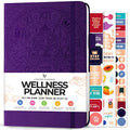 Legend Wellness Planner & Food Journal – Daily Diet & Health Journal with Weight Loss, Measurement & Exercise Trackers – Lifestyle & Nutrition Diary – Lasts 6 Months, A5 size – Purple - color: Purple Debossed, size: A5 (5.8” x 8.3”)