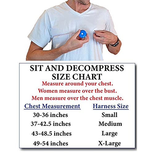 Sit and Decompress Back Stretcher with Pull Up Bar 3 Minutes A Day Lumbar Traction Spinal Decompression - (Large Harness) - size: Large