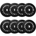 Fitvids 2-Inch Olympic Rubber Weight Plates Sets, Bumper Plates Set with Barbell for Strength Training, 180-390 Lbs Multiple Options - color: Black, style: 180LB Set