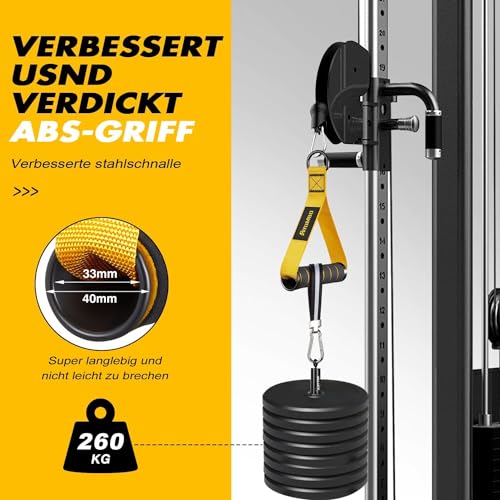 Ayombo Gym Equipment, Cable Attachments for Gym, Home Workout Equipment Machine Grip Attachments, Resistance Bands Handles for Weight Strength Trainer, Gym Heavy Duty Exercise Handle for Men - color: ‎1-Yellow