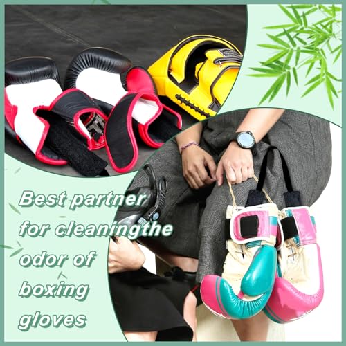Timgle 2 Pcs Boxing Glove Deodorize Boxing Gear Odor Eliminator Bamboo Charcoal Deodorizer Boxing Glove Hockey Bowling Odor Eliminator Moisture Absorbing Sports Equipment for Bags Sports Gear - color: Black