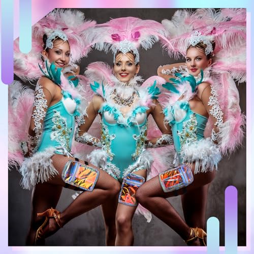 Carnival Thigh Bag Holographic Thigh Pack with Adjustable Strap Leg Harness for Women Iridescent Hiking Travel Pack (Multicolor) - color: Multicolor, style: Leg Bag