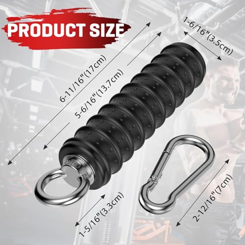 LAT Pulldown Bar Attachments for Pulley Cable Machine, Single D-Handle Tricep Press Down Bar with Rubber Handle, D Handle Cable Accessories for Gym - color: Black-1pc( Single Handle)