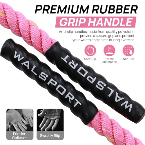 Weighted Jump Rope for Fitness – Heavy Skipping Rope for Women & Adults, Ideal for Home Gym Workouts, Strength Training, Weight Loss, and Boxing - size: 3.5 LBS