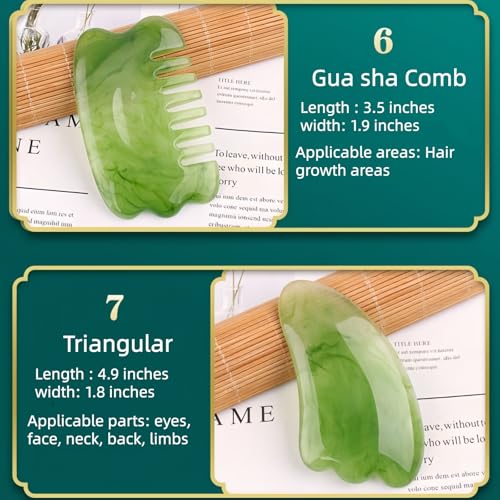 Natural Resin Gua Sha Scraping Massage Tool, Gua Sha Facial Set – Anti-Wrinkle & Anti-Aging Massage Tools for Rejuvenate Skin (Green, Fish-Shaped) - size: Fish-shaped