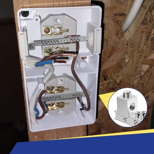 Relaxweex 2 Set Ground Bar Kit with 10 Terminal Positions and Ground Lug Bar Aluminum Grounding Lugs for Electrical Connections - size: 10 Terminal Positions