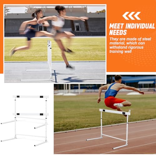 Seenelling Adjustable Height Hurdles from 27 to 42 Inch Foldable Track and Field Equipment Jumping Speed and Agility Training Hurdle for Track Soccer Athletic Basketball Courses Drills