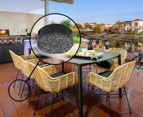 Don't Scratch Your Deck Gorilla Outdoor 1-1/2 Inch Patio Furniture Feet Caps (8 Pack) Floor Protecting Replacement Feet Glides for Metal Outdoor Furniture & Indoor, Weatherproof Berber Sliders