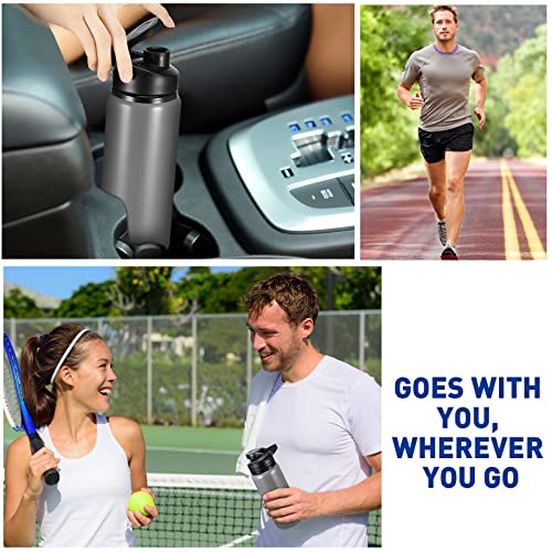 CHENGU Water Bottle Bulk 20 oz Aluminum Reusable Bottles Lightweight Snap Lid Water Cups Easy Carry Leak Proof Travel Tumbler for Gym Sports Camping Hiking Fishing - color: Gray
