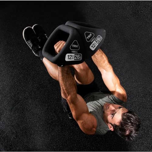 TRX YBell Neo Series 3-in-1 Kettlebell, Dumbbell and Push Up Bar Workout Equipment | Commercial Grade Neoprene Coated Surface | Perfect for Strength Training & Conditioning Workouts | Bundle - size: 48lbs 4-Pack