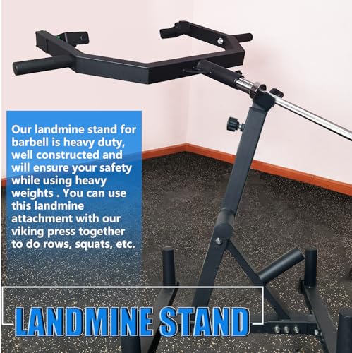 Viking Press Landmine Handle for 2-Inch Barbell, Hack Squat T-Bar Row Attachment Strength Training Accessories, Shoulder Press Landmine Attachment Equipment - color: Style O