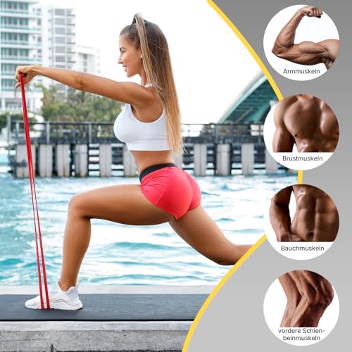 POWER GUIDANCE Resistance Bands, Set of 5 Pull Up Bands, Pull Up Assistance Bands, Exercise Bands, Resistance Bands Set for Legs, Working Out - color: Set of 5 non-slip（yellow+red+black+purple+green）